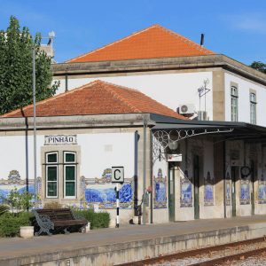 Image of the beautiful Pinhão train station, destination of the Historic Douro tour
